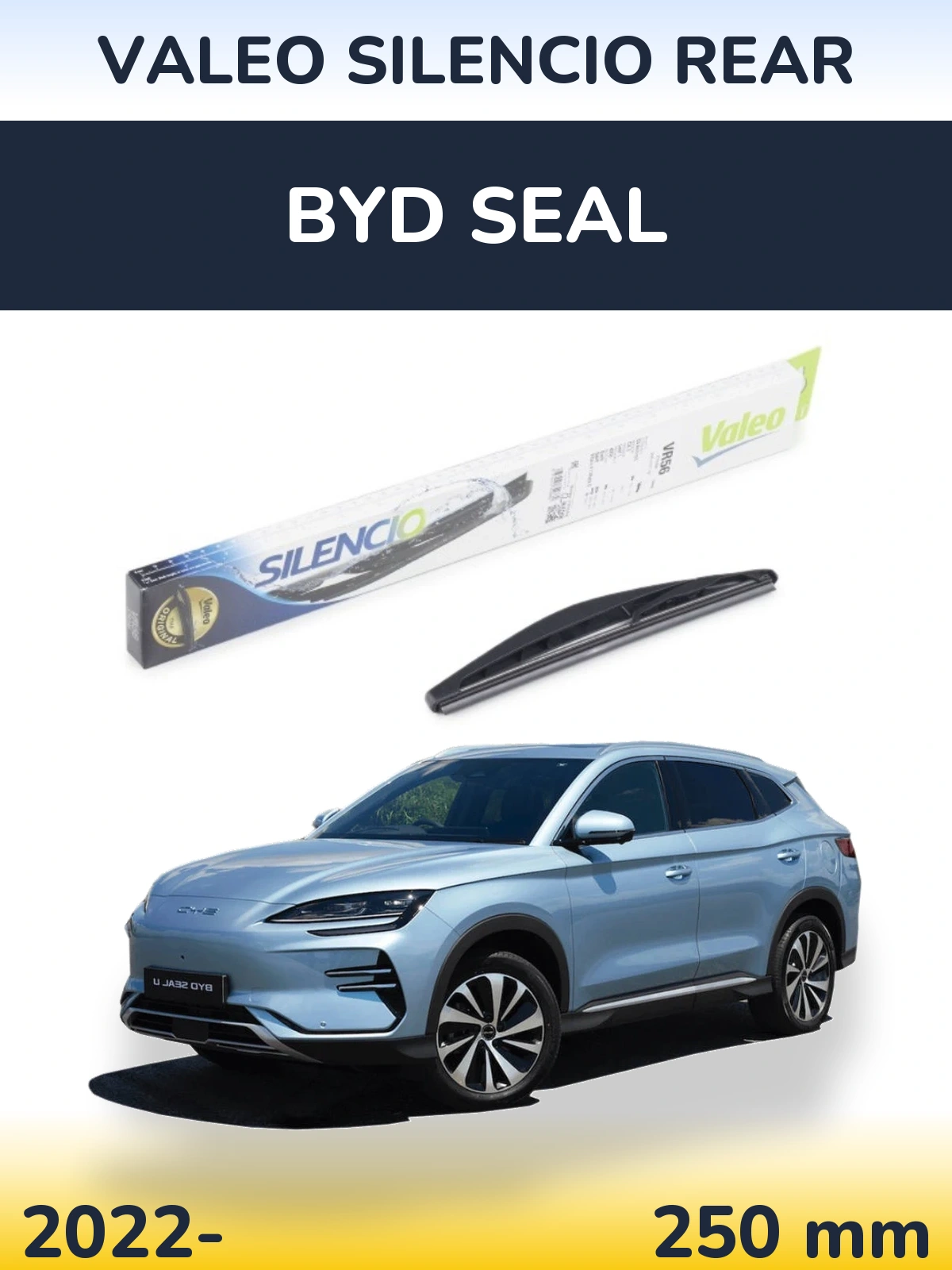 Rear wiper blade Valeo Silencio Rear 240 mm for BYD Seal 2022-2026