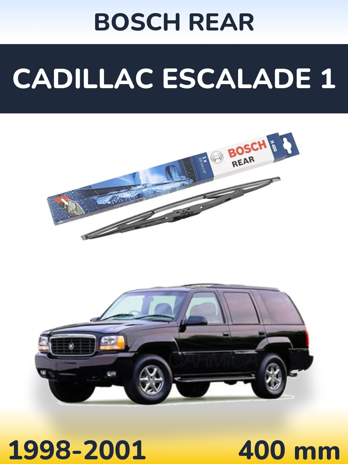 Rear wiper blade BOSCH Rear 400 mm for Cadillac Escalade 1 1998-2001