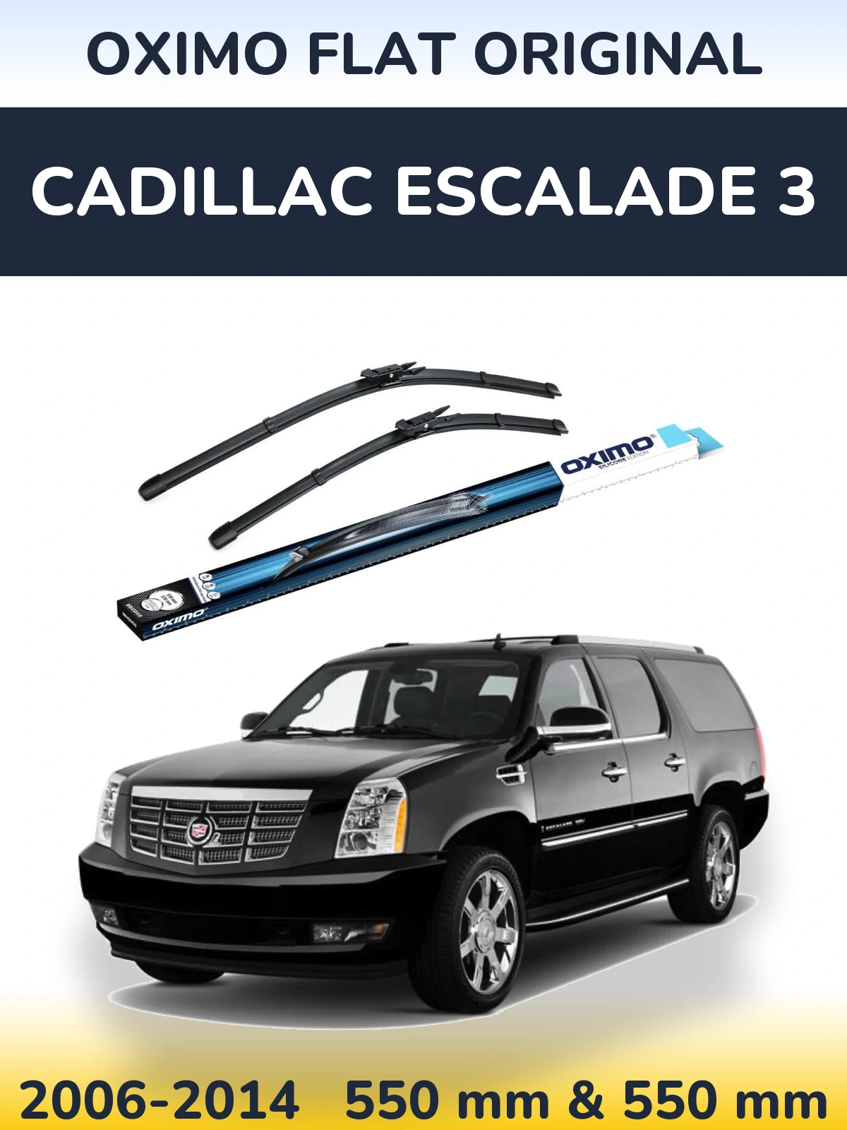 Комплект передних дворников Oximo Flat Original 550 & 550 мм для Cadillac Escalade 3 2006-2014