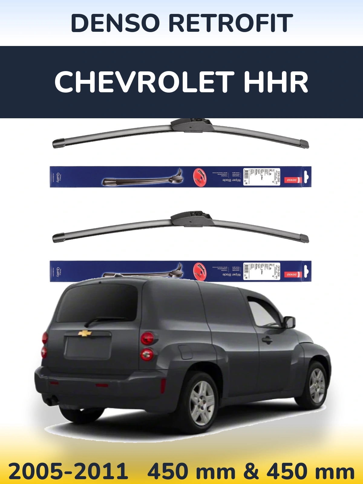 Комплект передних дворников Denso Retrofit 450 & 450 мм для Chevrolet HHR 2005-2011