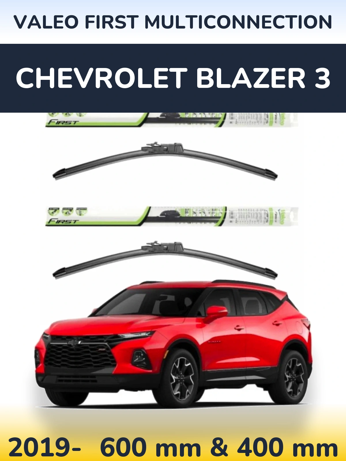 Komplet przednich wycieraczek Valeo First MultiConnection 600 & 400 mm do Chevrolet Blazer 3 2019-2026