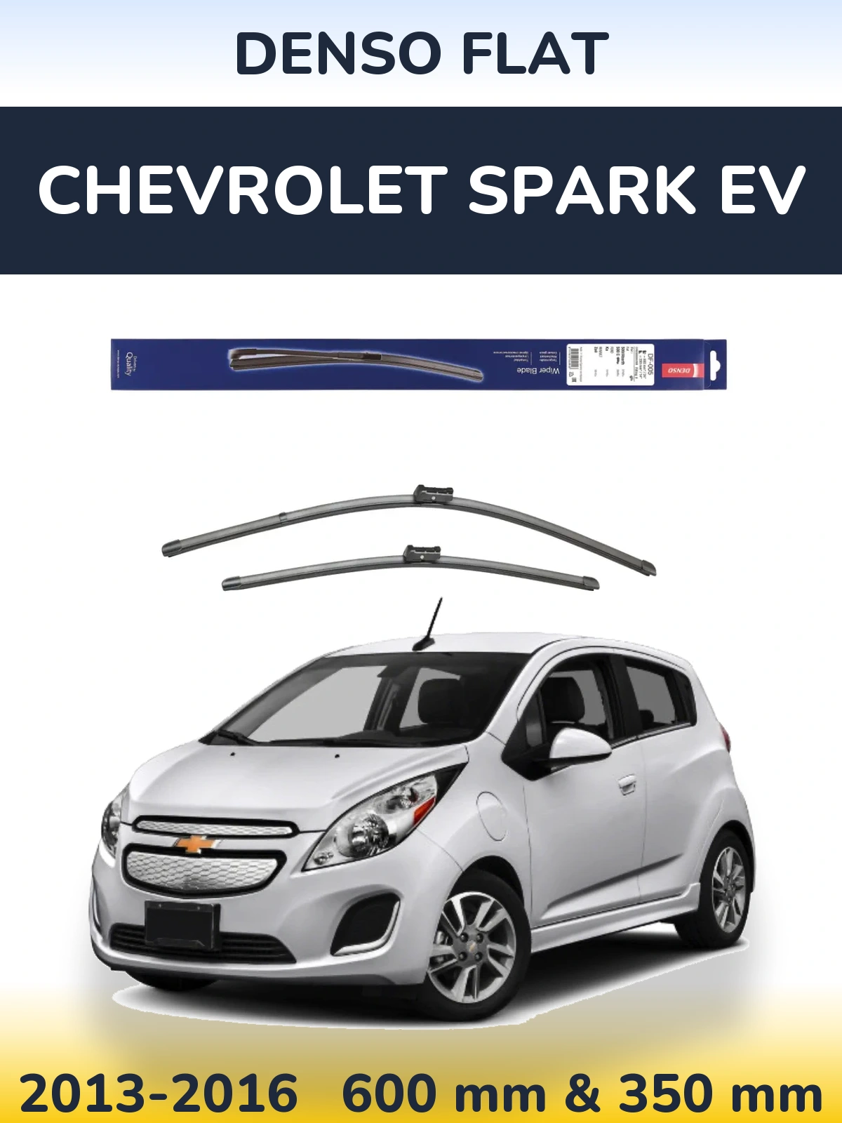 Комплект передних дворников Denso Flat 600 & 350 мм для Chevrolet Spark EV 2013-2016