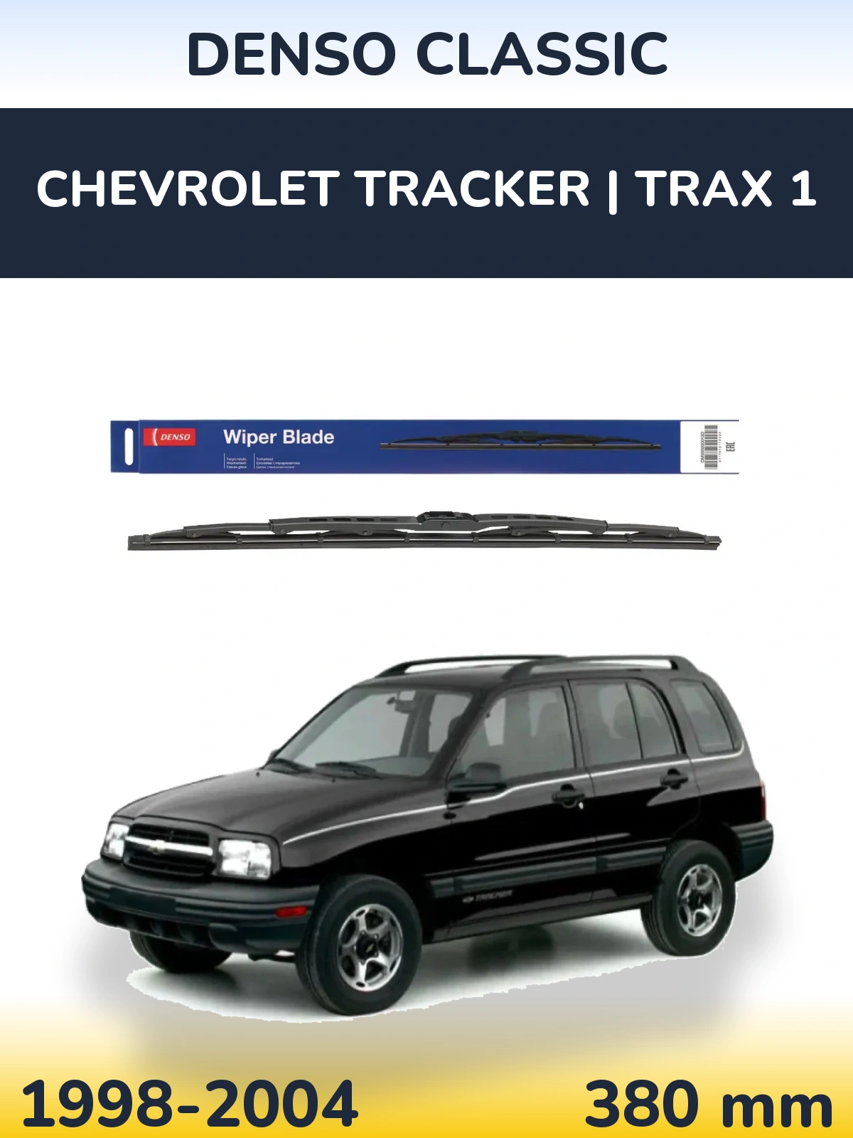 Tylna wycieraczka Denso Classic 380 mm do Chevrolet Tracker | Trax 1 1998-2004