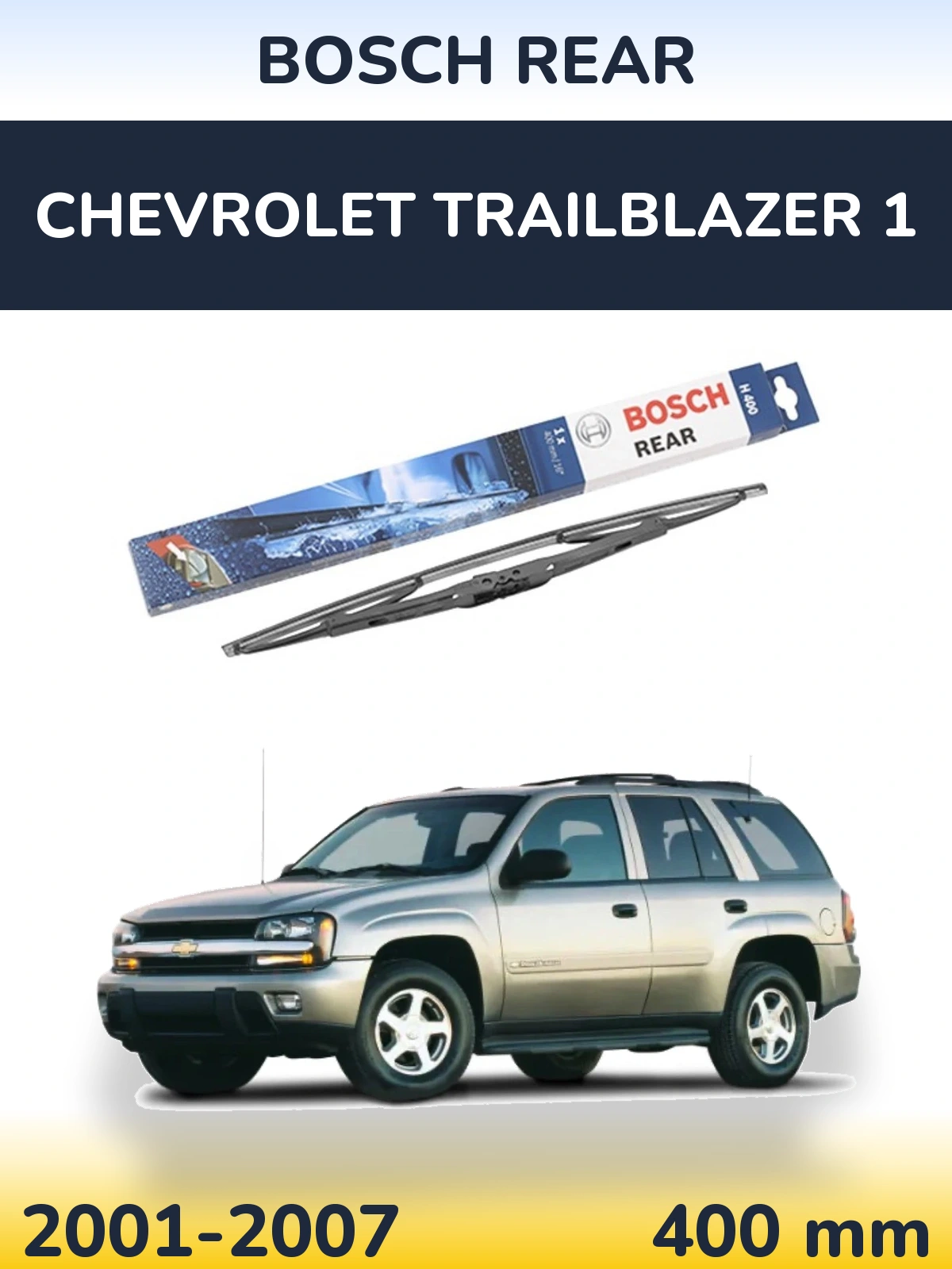 Rear wiper blade BOSCH Rear 400 mm for Chevrolet TrailBlazer 1 2001-2007