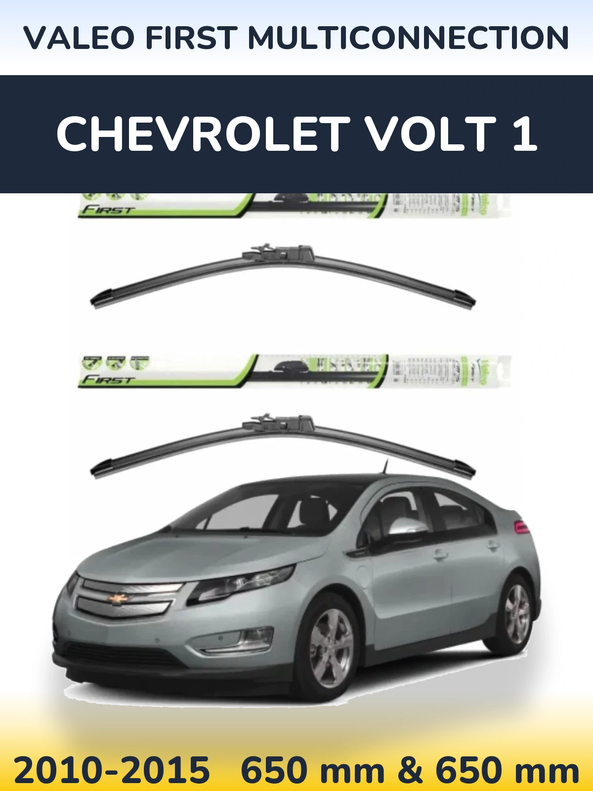 Komplet przednich wycieraczek Valeo First MultiConnection 650 & 650 mm do Chevrolet Volt 1 2010-2015