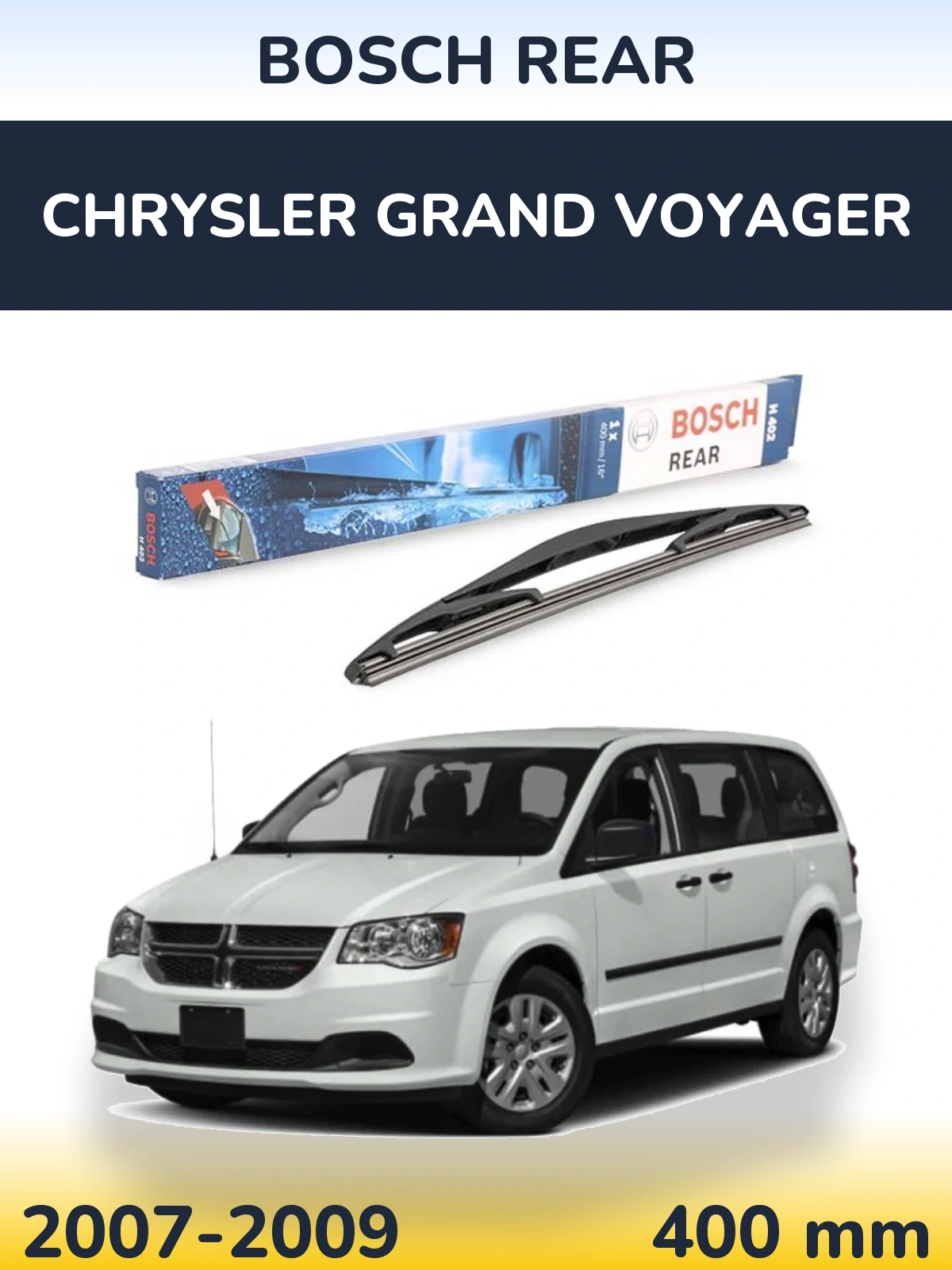 Задня щітка BOSCH Rear 400 мм для Chrysler Grand Voyager 2007-2009