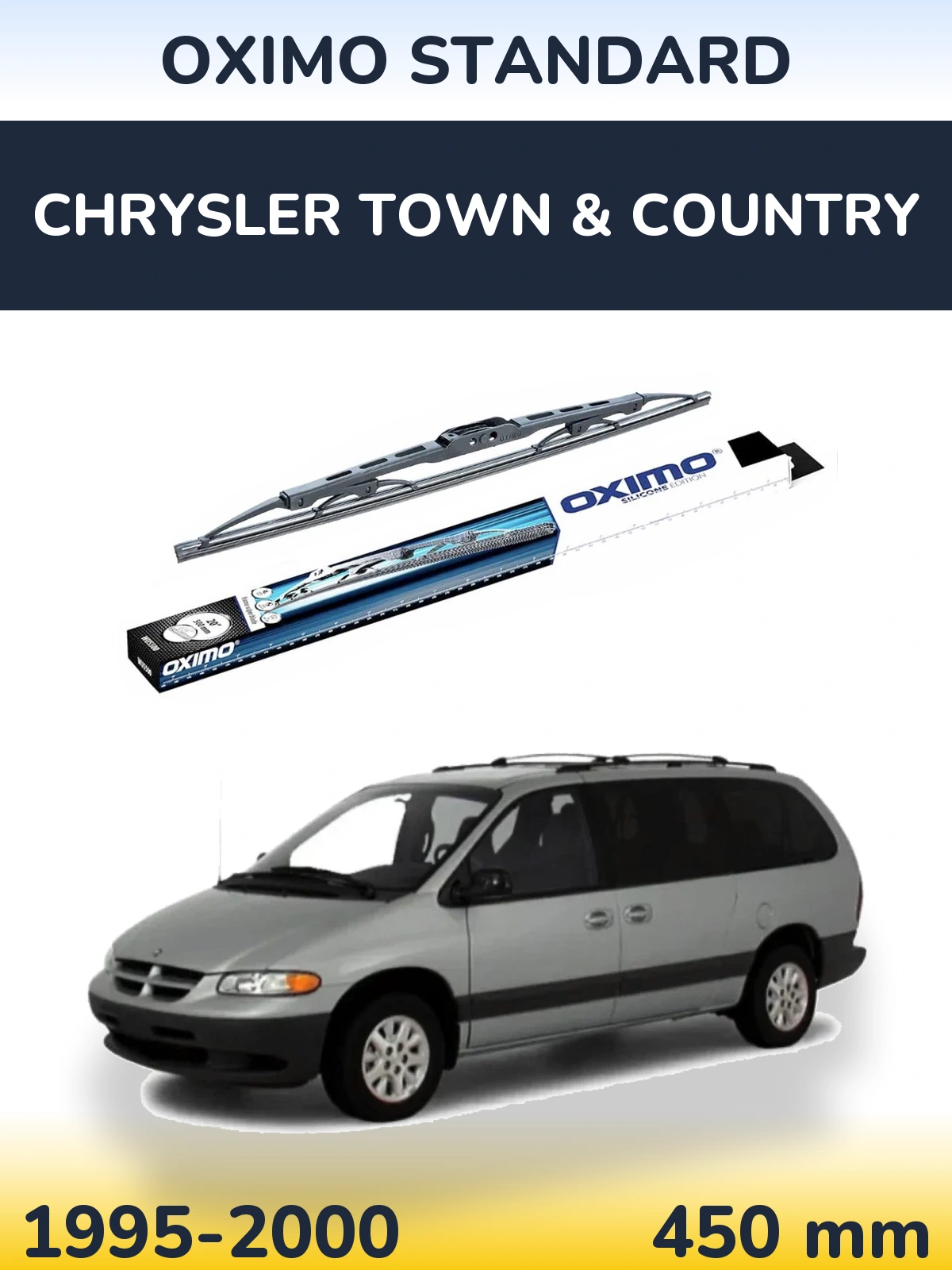 Задний дворник Oximo Standard 450 мм для Chrysler Town & Country 1995-2000