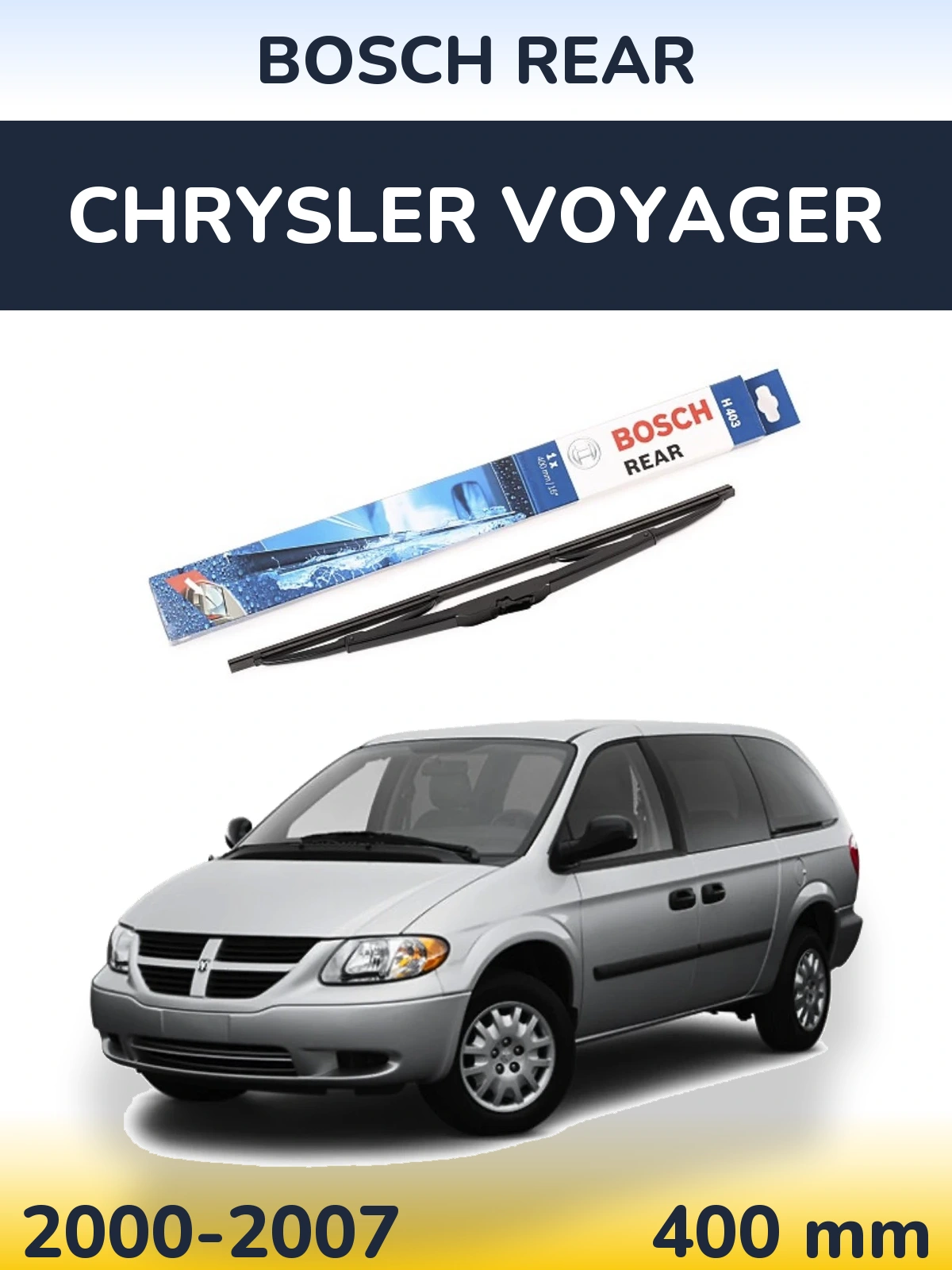 Rear wiper blade BOSCH Rear 400 mm for Chrysler Voyager 2000-2007