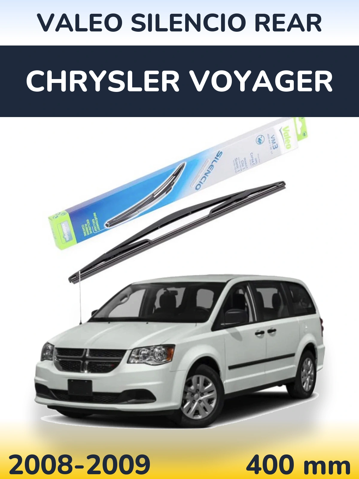 Задний дворник Valeo Silencio Rear 400 мм для Chrysler Voyager 2008-2009