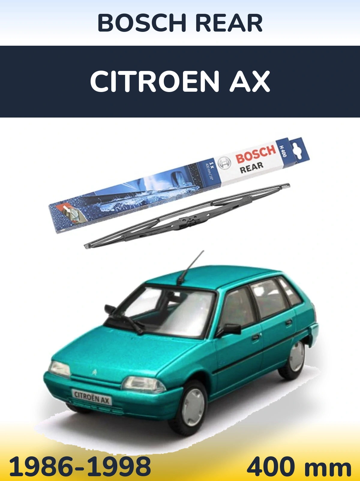 Задний дворник BOSCH Rear 400 мм для Citroen AX 1986-1998
