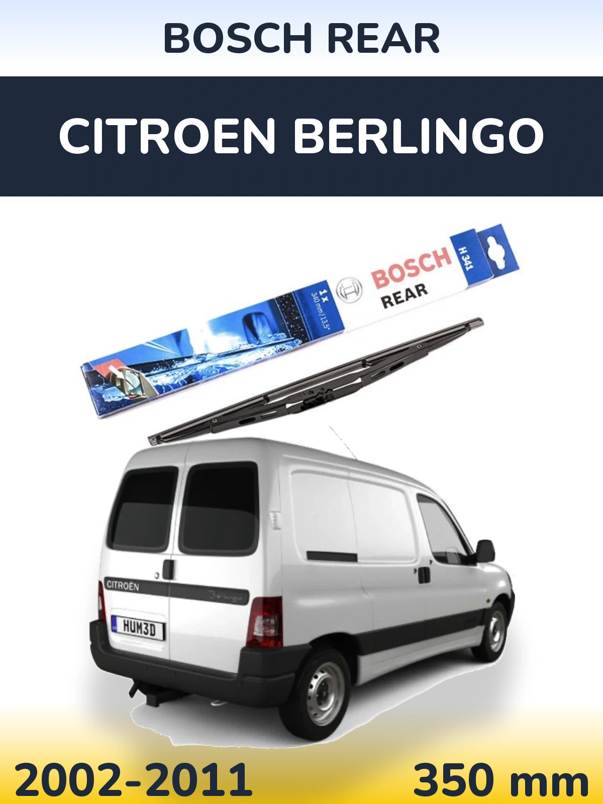 Задний дворник BOSCH Rear 340 мм для Citroen Berlingo 2002-2011