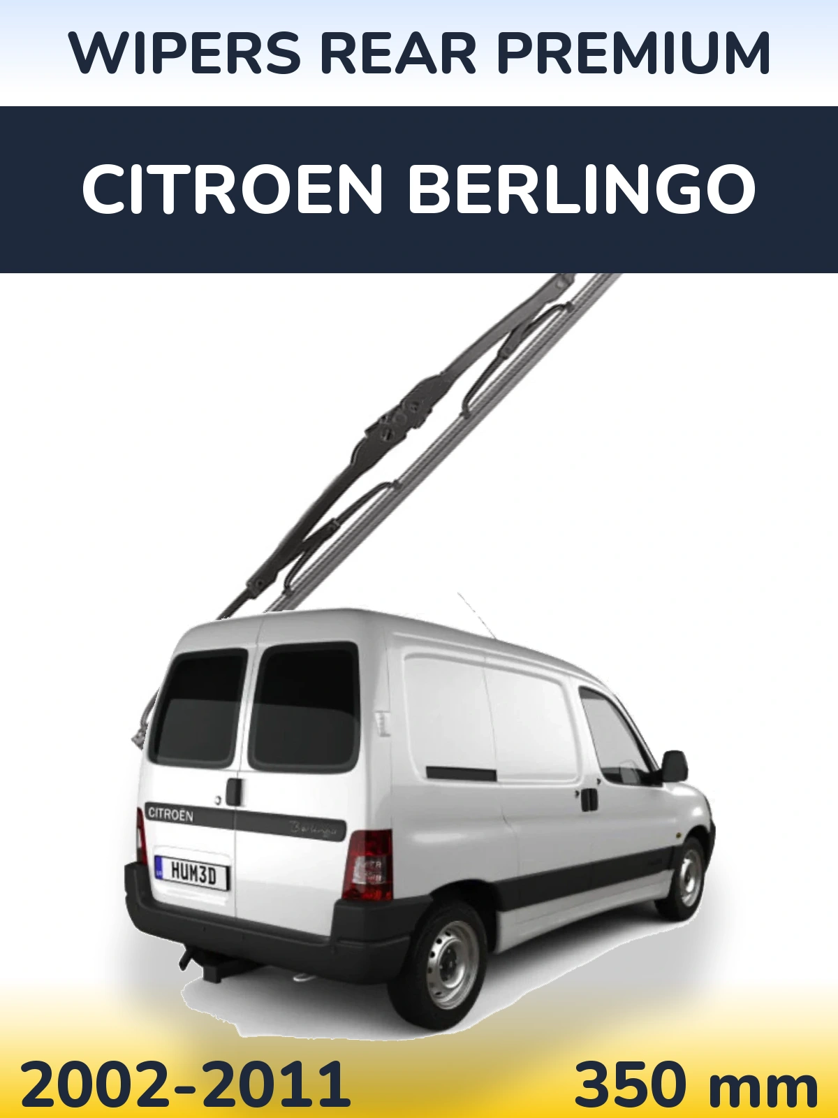 Rear wiper blade WIPERS REAR PREMIUM 350 mm for Citroen Berlingo 2002-2011