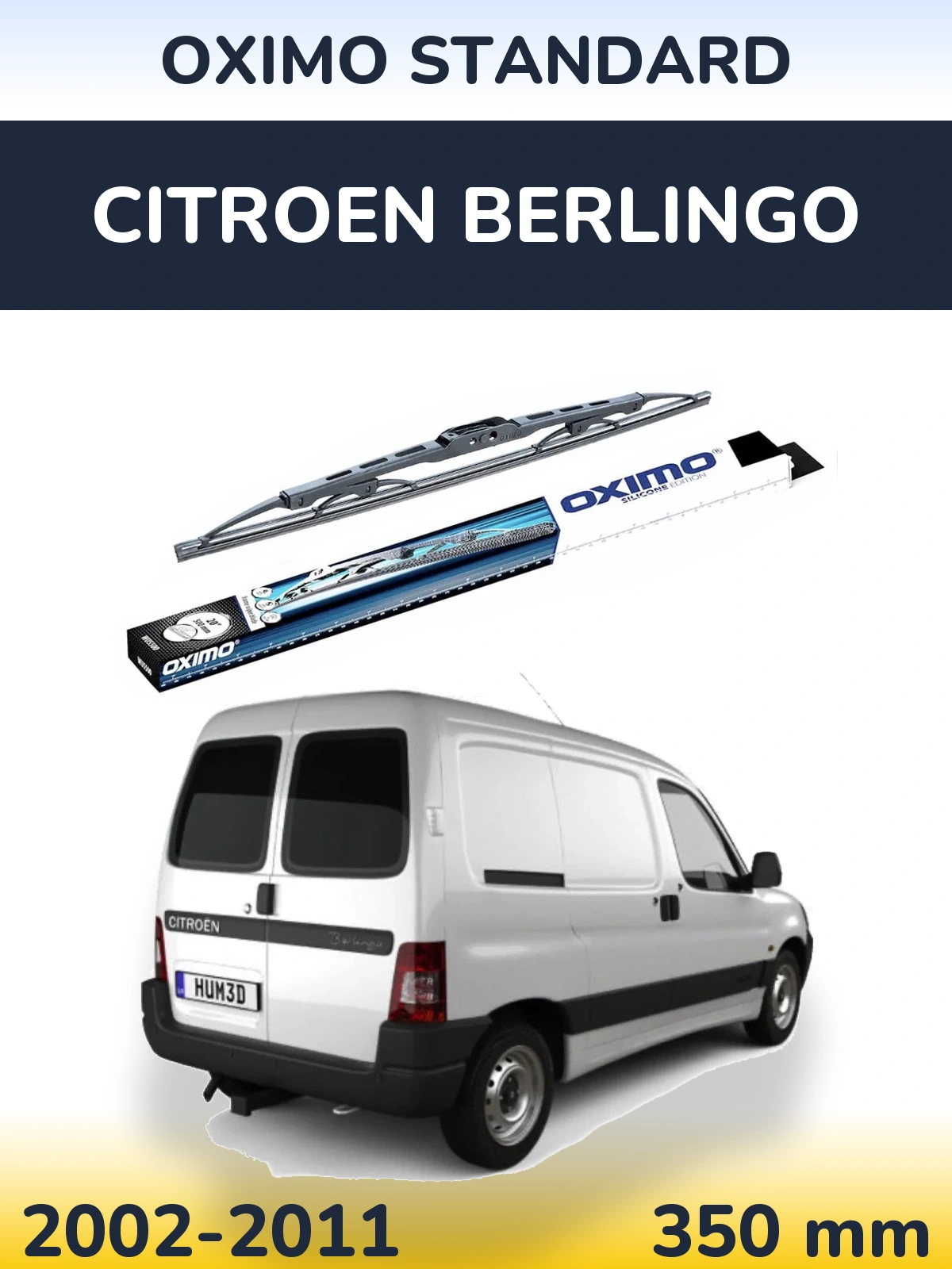Rear wiper blade Oximo Standard 350 mm for Citroen Berlingo 2002-2011