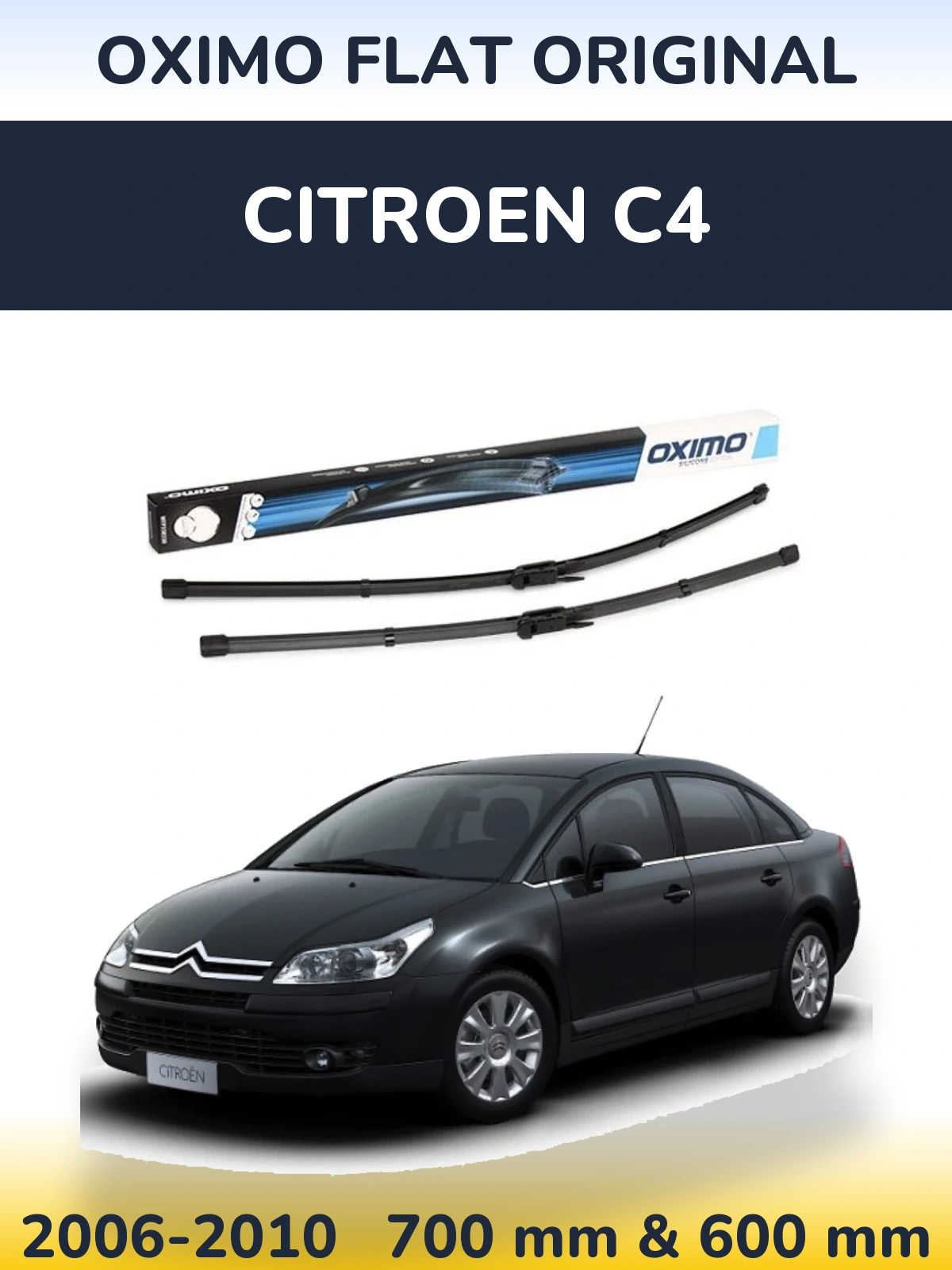 Komplet przednich wycieraczek Oximo Flat Original 700 & 600 mm do Citroen C4 2006-2010