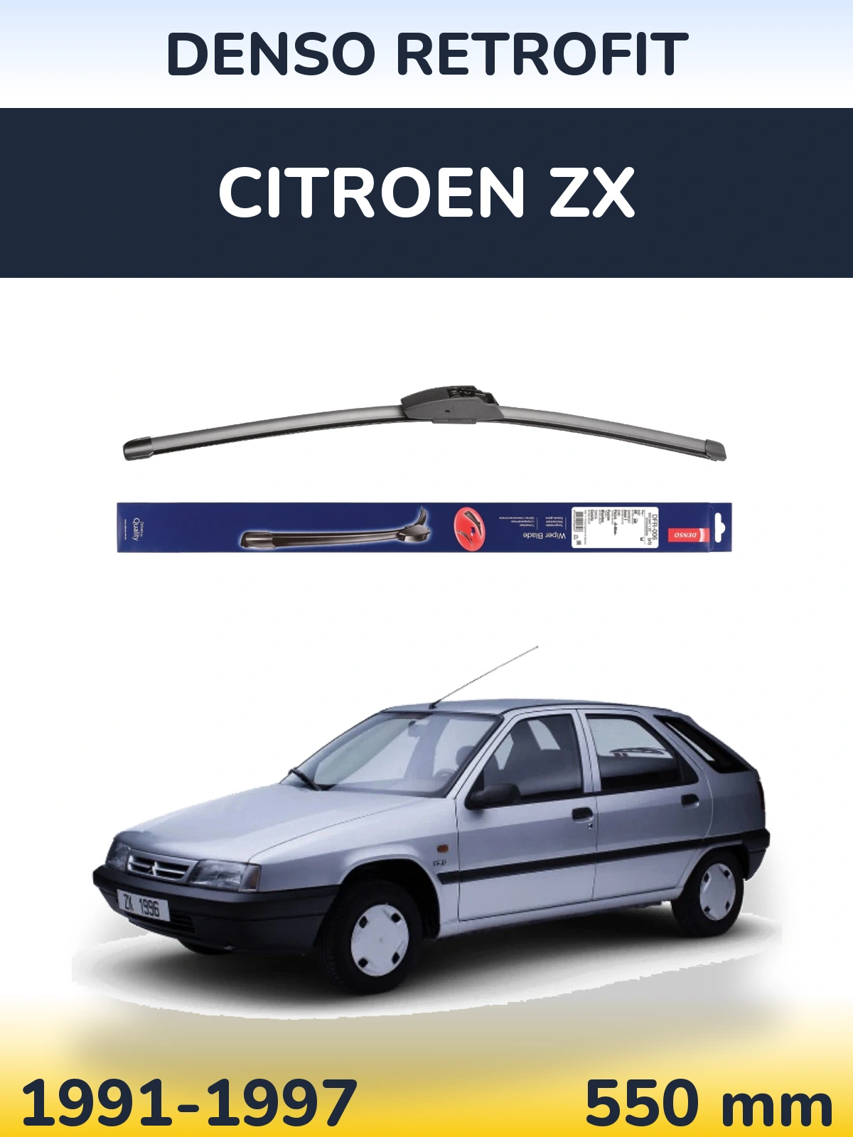 Przednia wycieraczka Denso Retrofit 550 mm do Citroen ZX 1991-1997