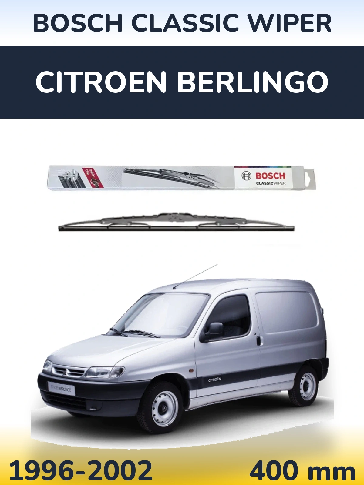 Задний дворник BOSCH Classic Wiper 400 мм для Citroen Berlingo 1996-2002
