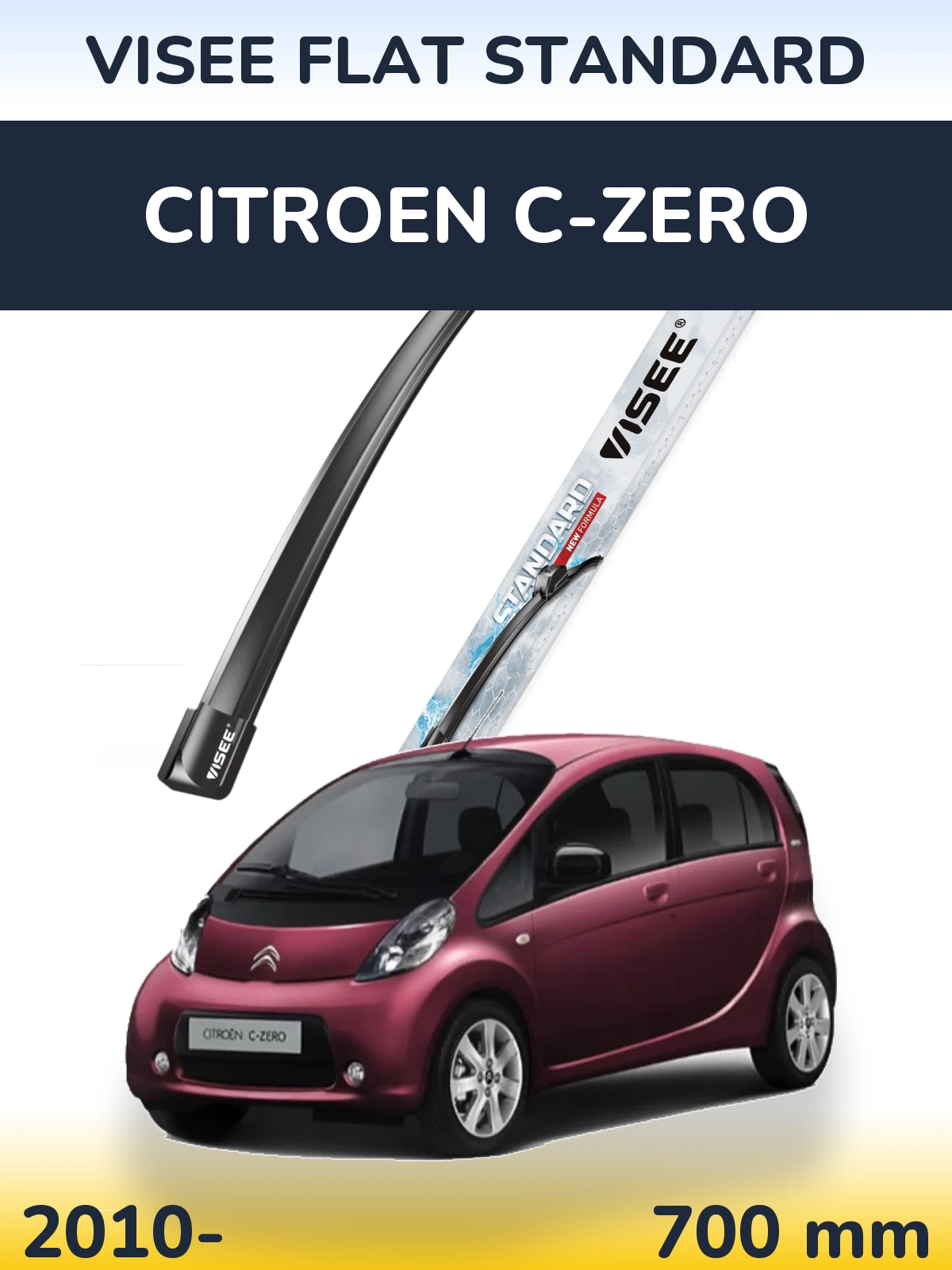 Przednia wycieraczka VISEE FLAT STANDARD 700 mm do Citroen C-Zero 2010-2026