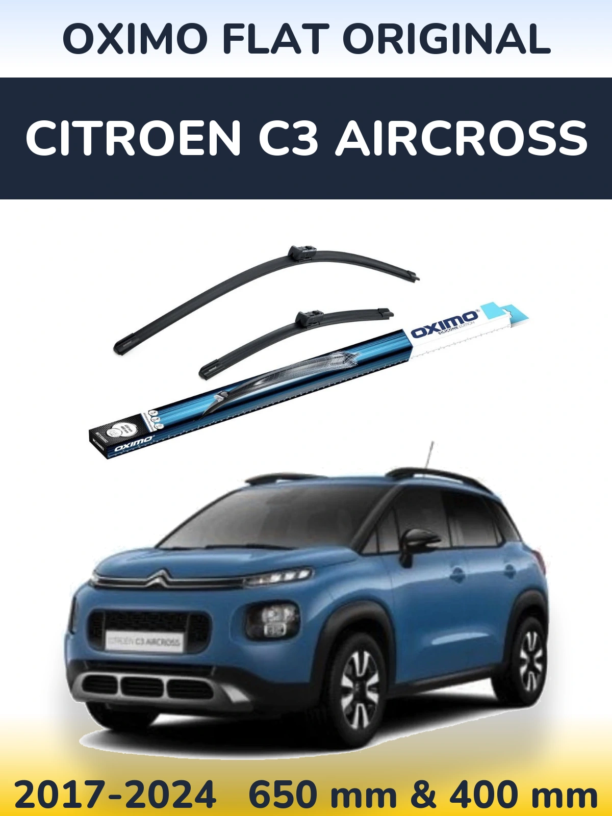 Komplet przednich wycieraczek Oximo Flat Original 650 & 400 mm do Citroen C3 Aircross 2017-2024