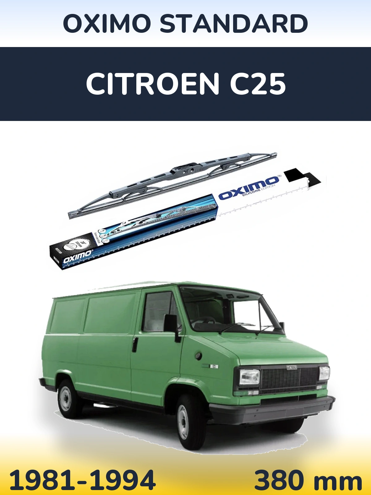 Задний дворник Oximo Standard 375 мм для Citroen C25 1981-1994