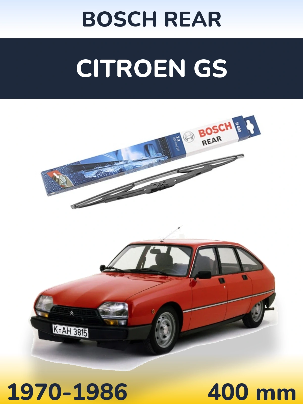 Задний дворник BOSCH Rear 400 мм для Citroen GS 1970-1986