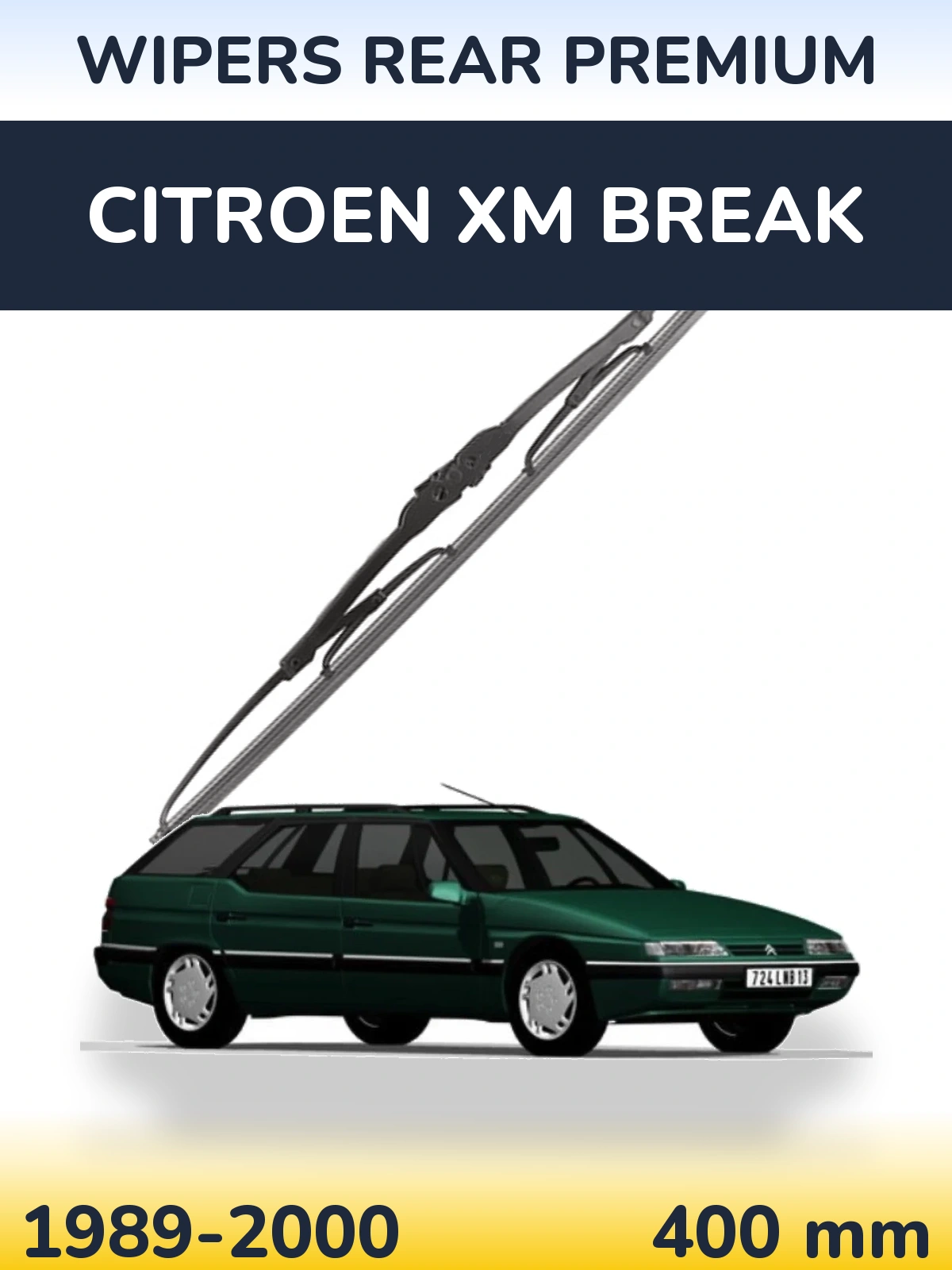 Rear wiper blade WIPERS REAR PREMIUM 400 mm for Citroen XM Break 1989-2000