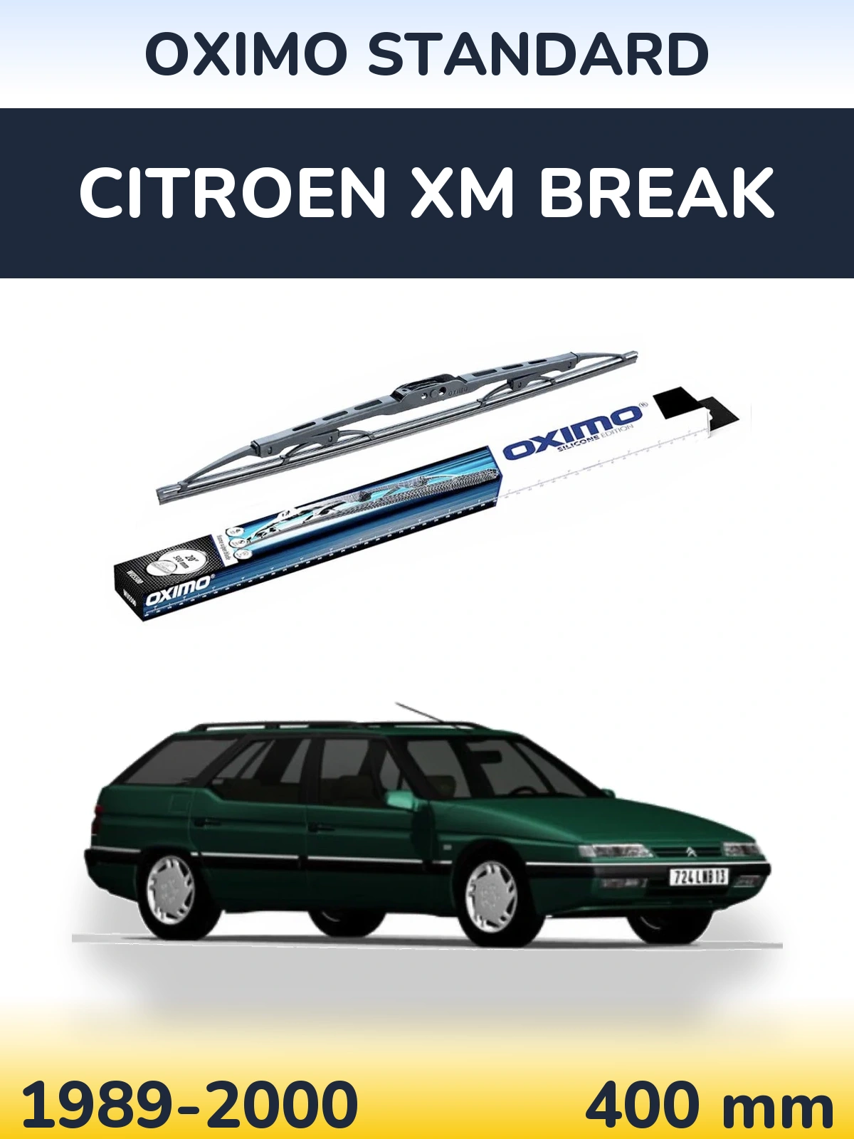Задний дворник Oximo Standard 400 мм для Citroen XM Break 1989-2000