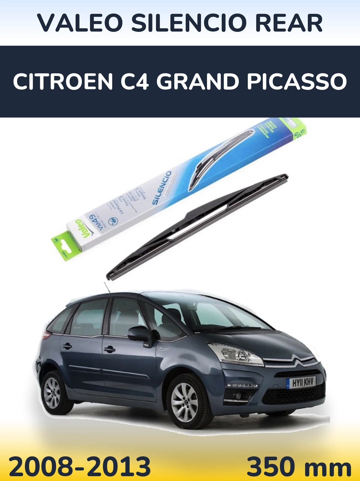Задний дворник Valeo Silencio Rear 350 мм для Citroen C4 Grand Picasso 2008-2013