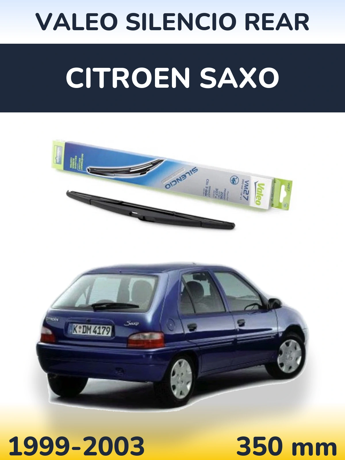 Задний дворник Valeo Silencio Rear 350 мм для Citroen Saxo 1999-2003