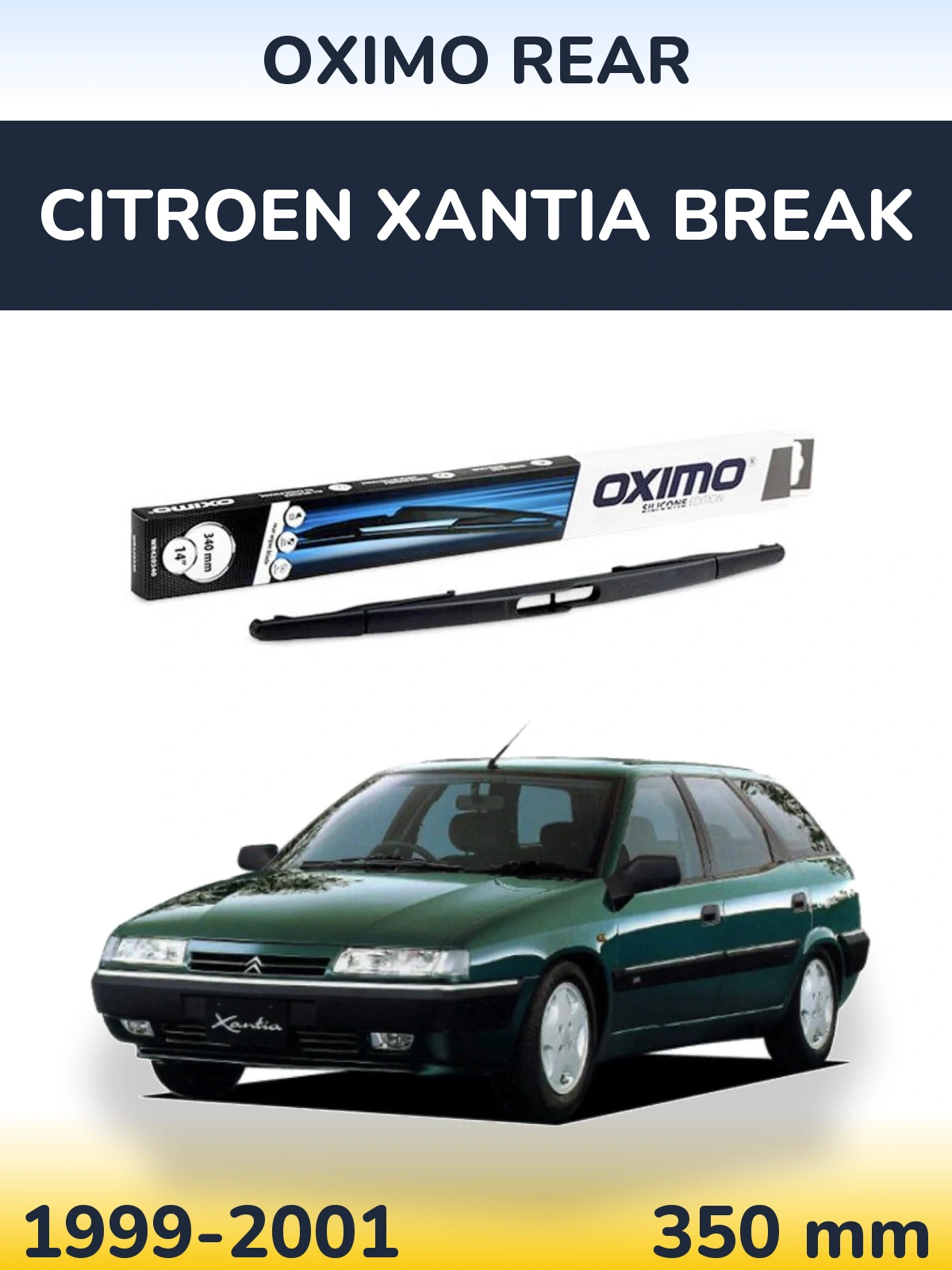 Задний дворник Oximo Rear 350 мм для Citroen Xantia Break 1999-2001