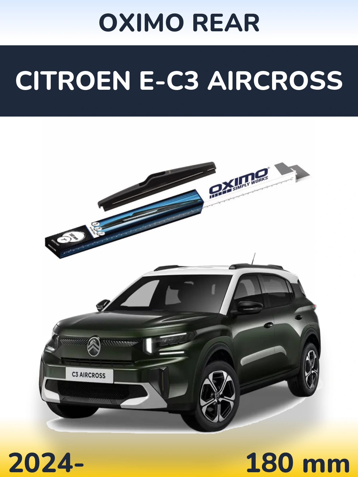 Задний дворник Oximo Rear 180 мм для Citroen e-C3 Aircross 2024-2026