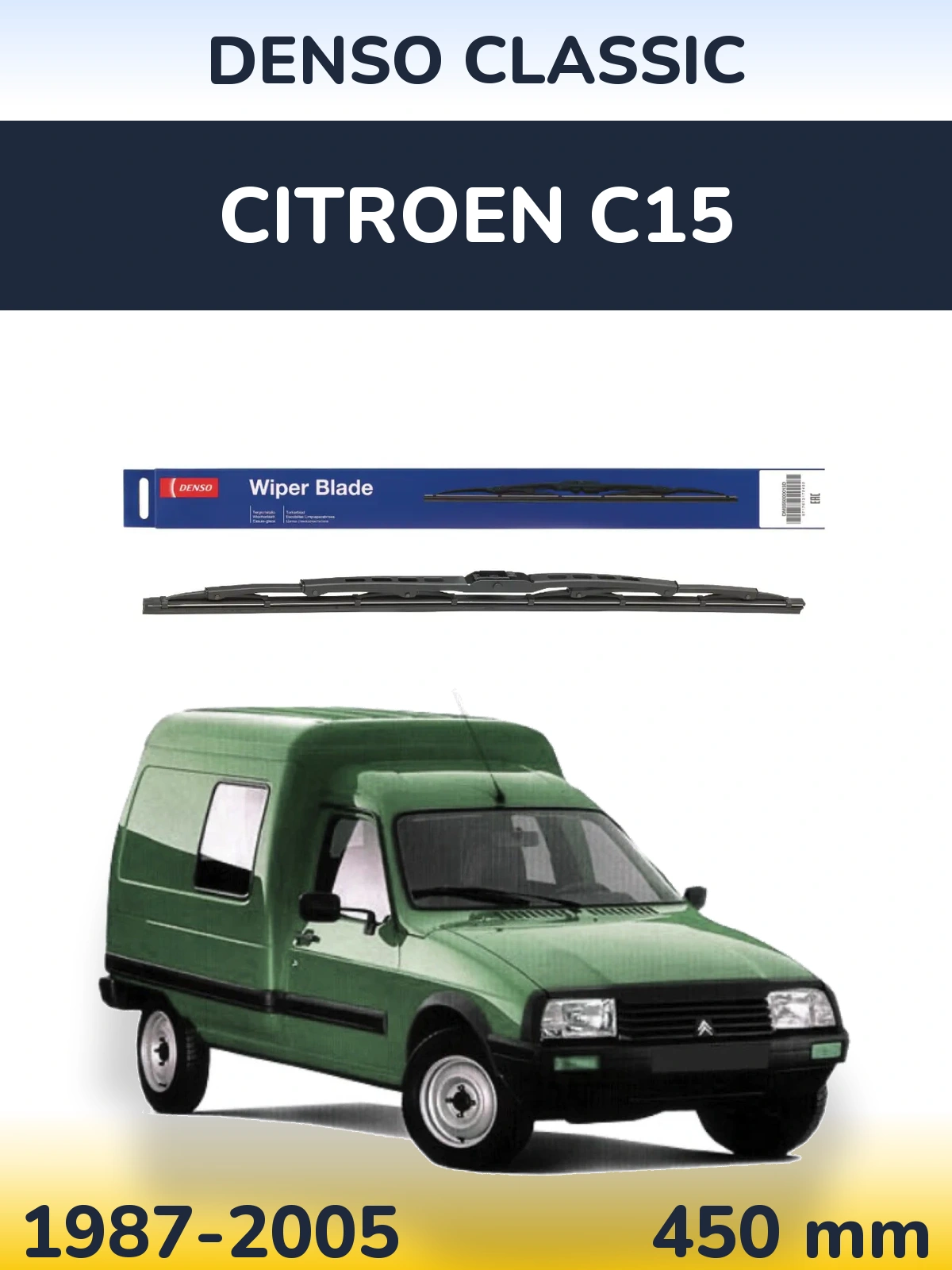 Tylna wycieraczka Denso Classic 450 mm do Citroen C15 1987-2005