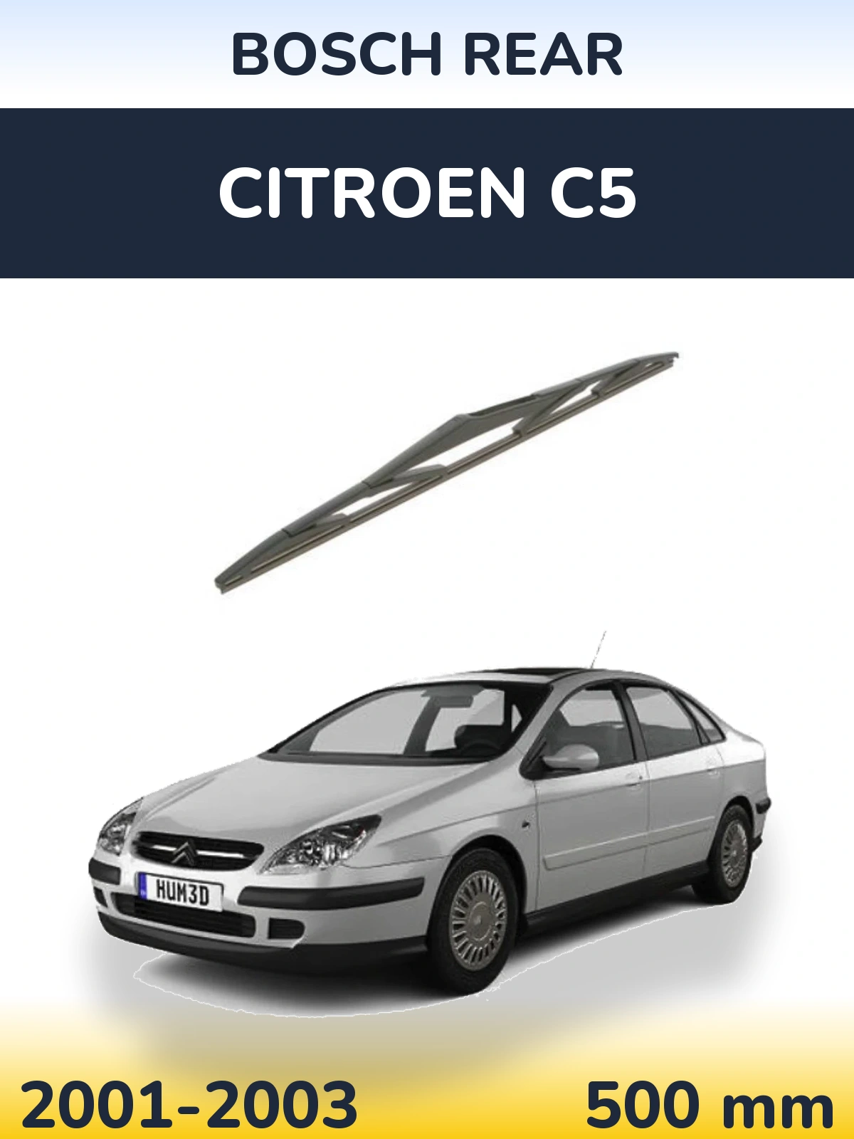 Задня щітка BOSCH Rear 500 мм для Citroen C5 2001-2003