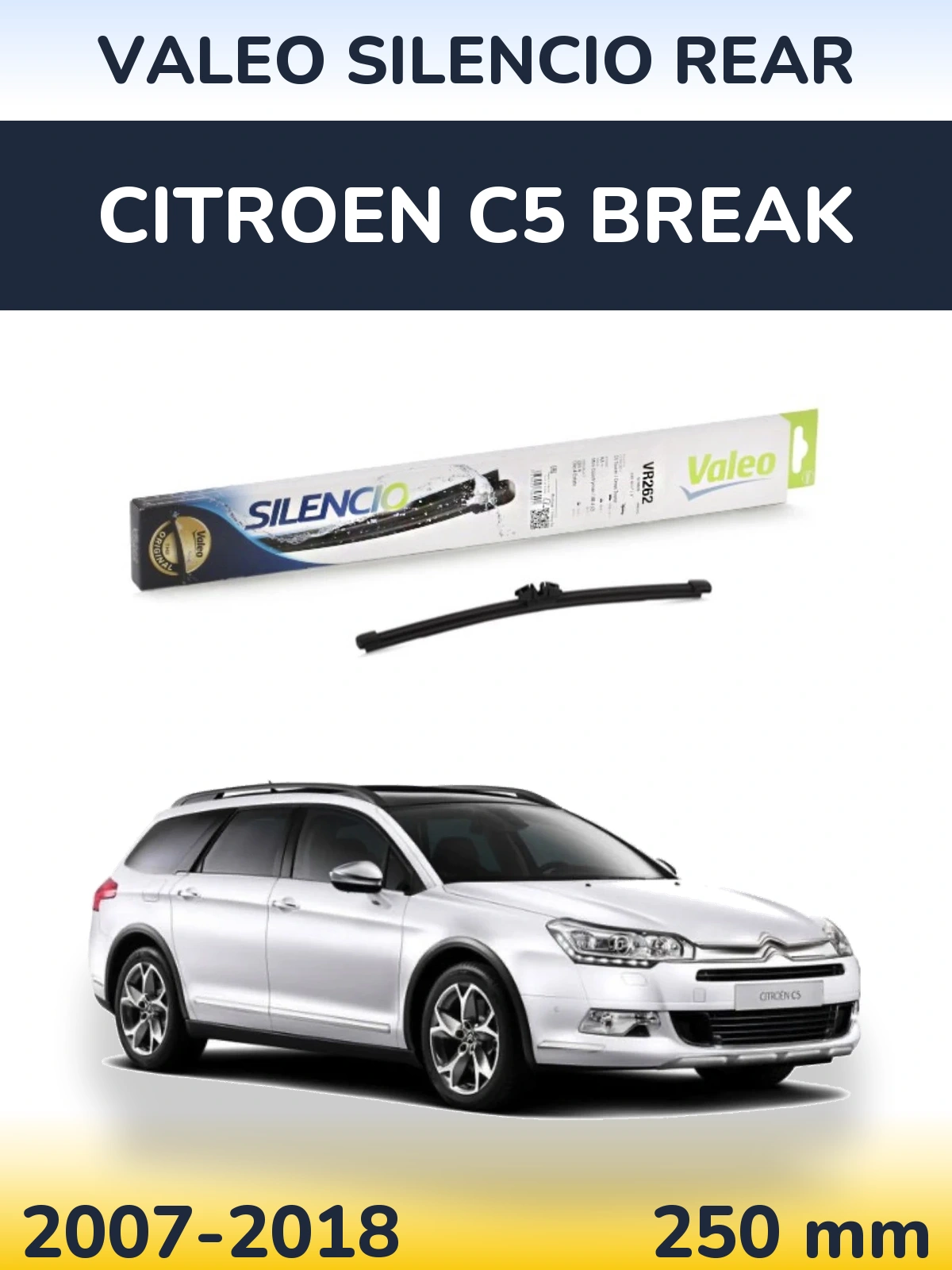 Задня щітка Valeo Silencio Rear 240 мм для Citroen C5 Break 2007-2018