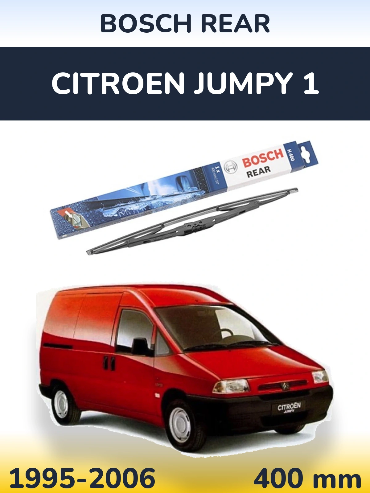 Rear wiper blade BOSCH Rear 400 mm for Citroen Jumpy 1 1995-2006