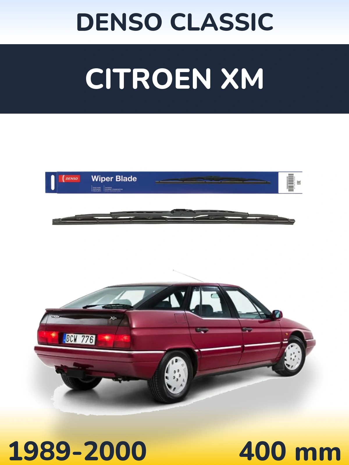 Задня щітка Denso Classic 400 мм для Citroen XM 1989-2000