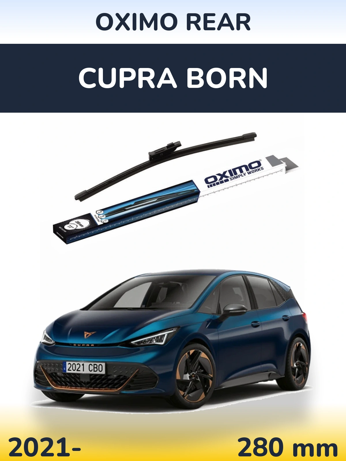 Задня щітка Oximo Rear 280 мм для Cupra Born 2021-2026