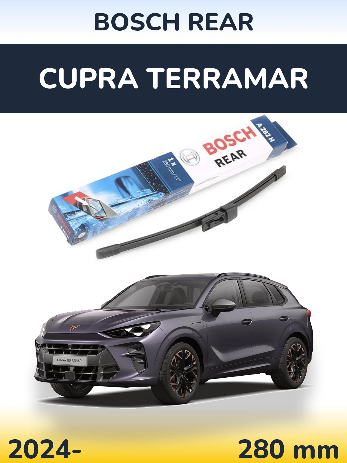 Задний дворник BOSCH Rear 280 мм для Cupra Terramar 2024-2026