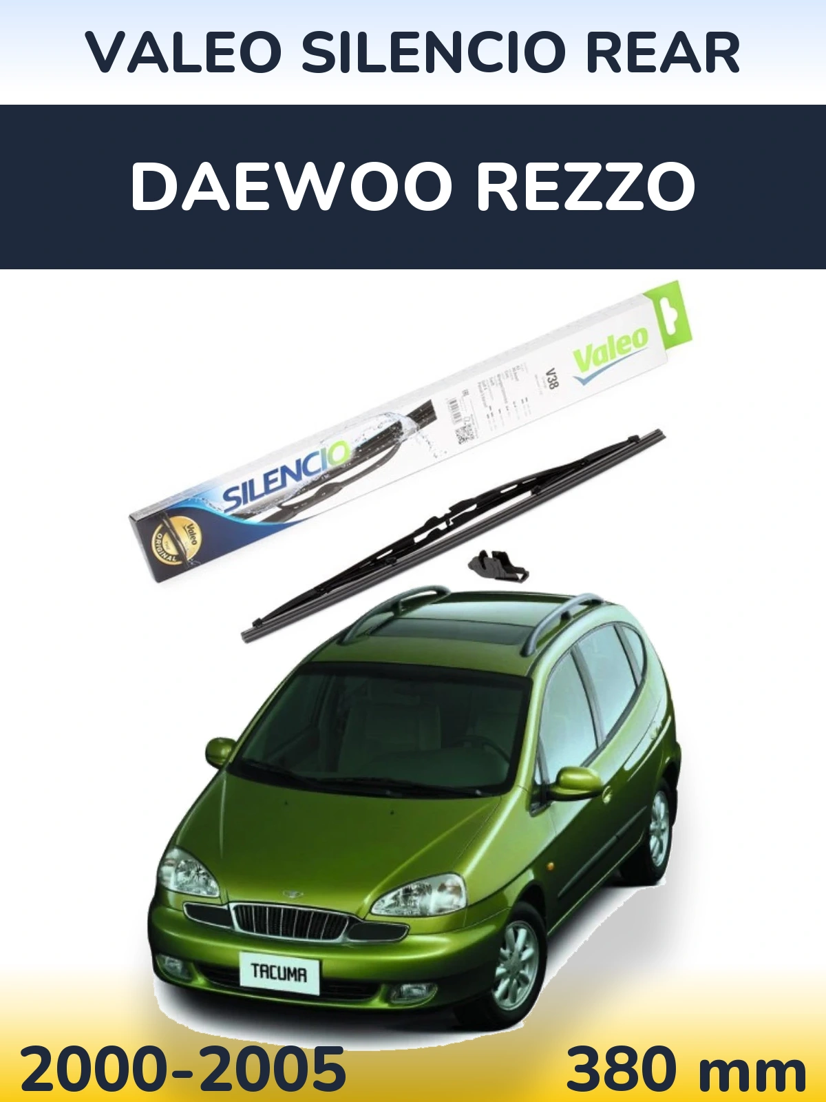 Задня щітка Valeo Silencio Rear 380 мм для Daewoo Rezzo 2000-2005