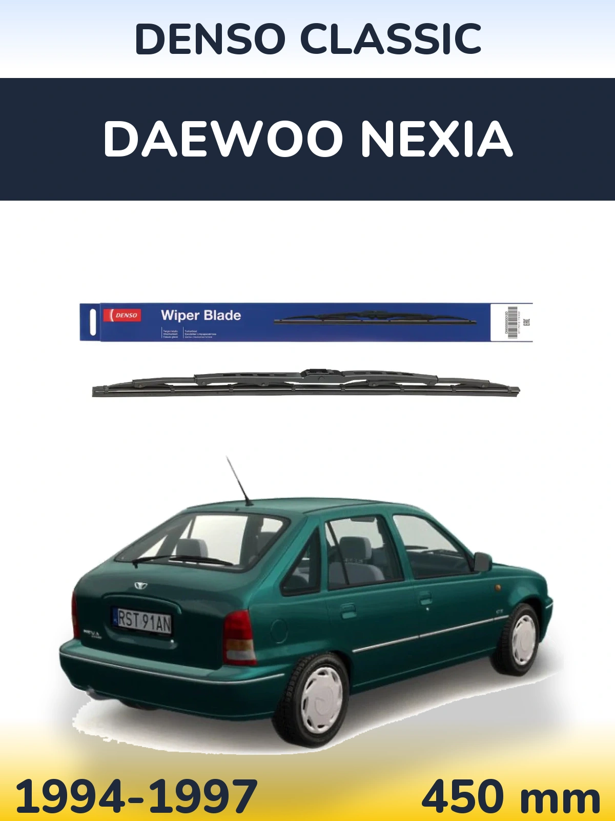 Tylna wycieraczka Denso Classic 450 mm do Daewoo Nexia 1994-1997