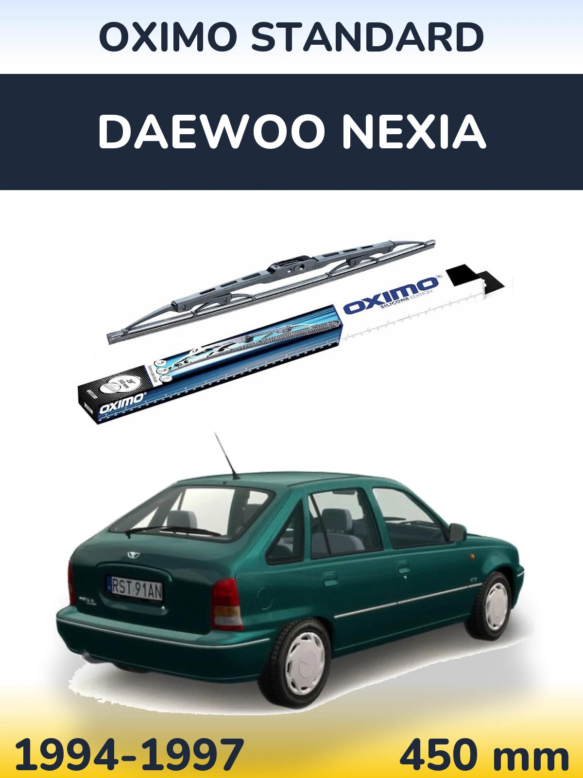 Rear wiper blade Oximo Standard 450 mm for Daewoo Nexia 1994-1997