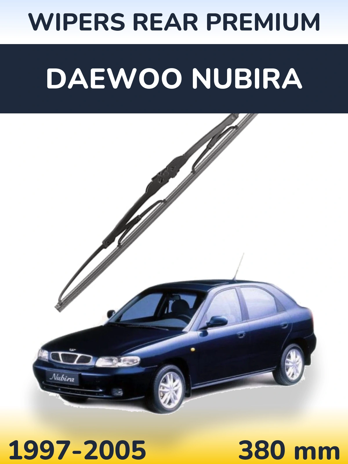 Rear wiper blade WIPERS REAR PREMIUM 380 mm for Daewoo Nubira 1997-2005