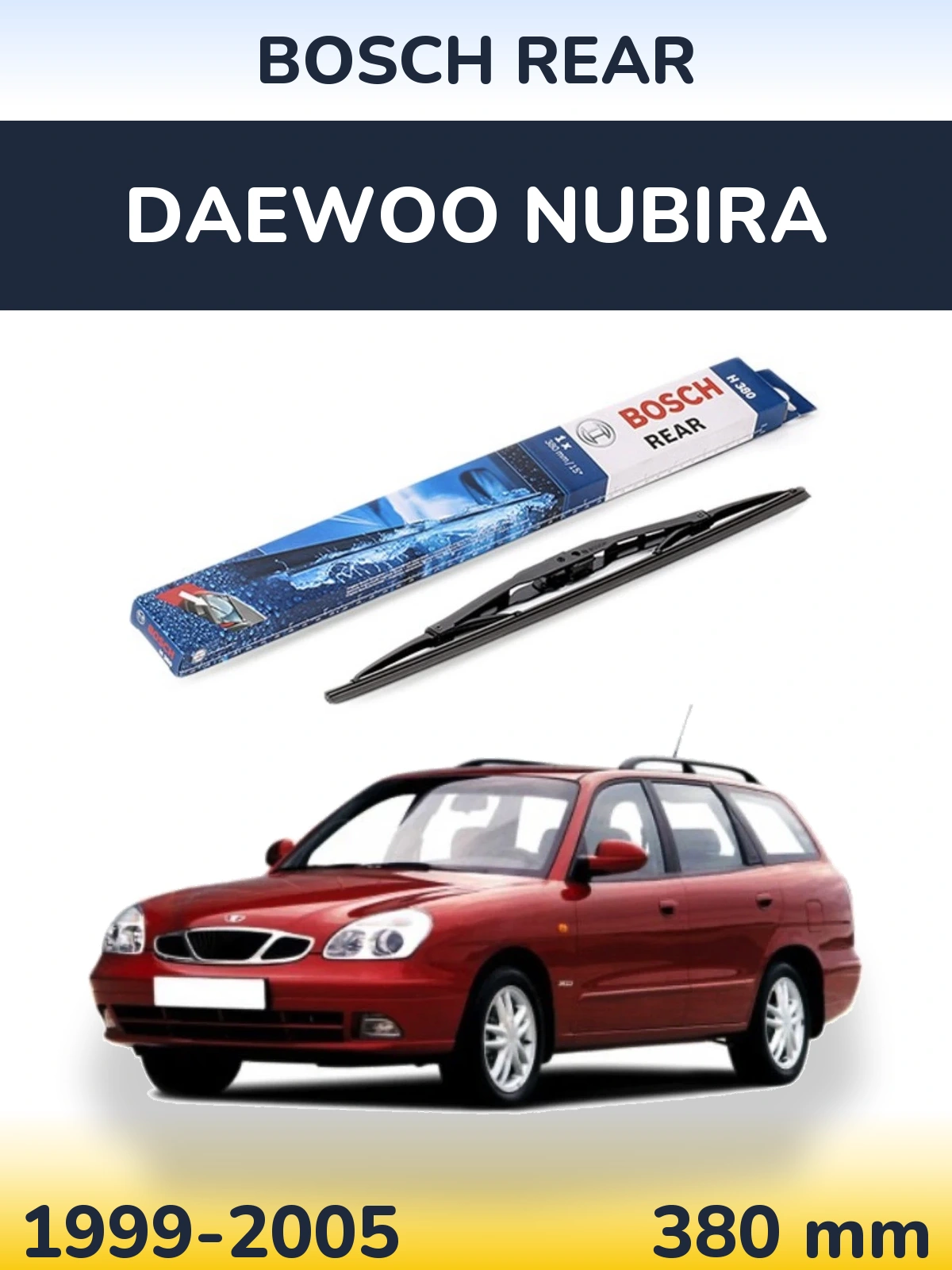 Задний дворник BOSCH Rear 380 мм для Daewoo Nubira 1999-2005