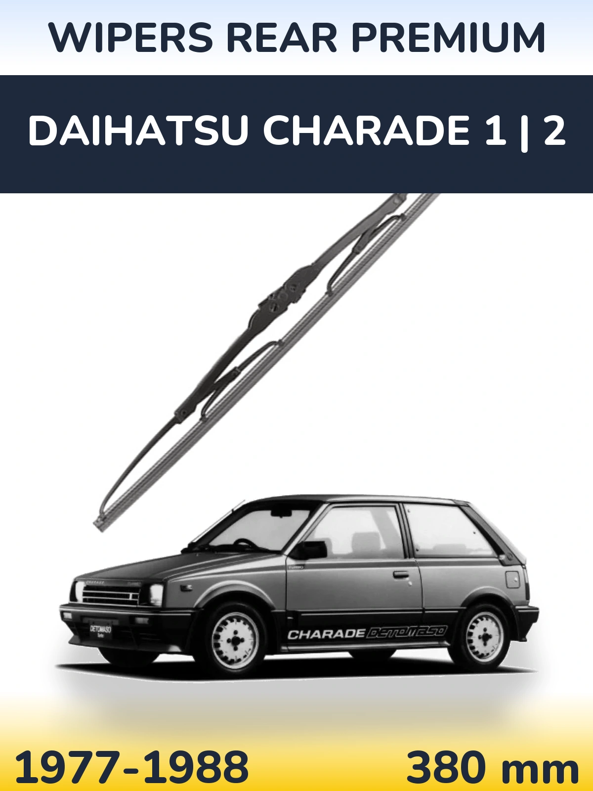 Rear wiper blade WIPERS REAR PREMIUM 380 mm for Daihatsu Charade 1 | 2 1977-1988