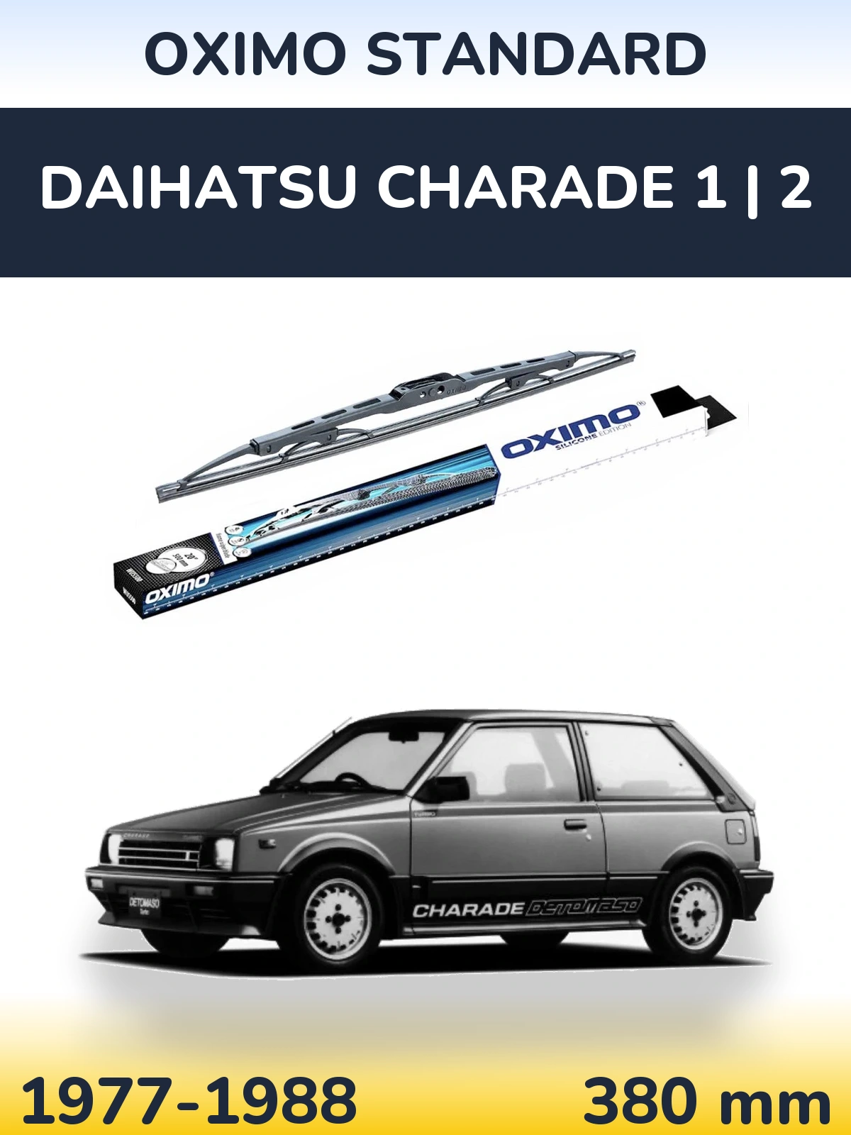 Rear wiper blade Oximo Standard 375 mm for Daihatsu Charade 1 | 2 1977-1988