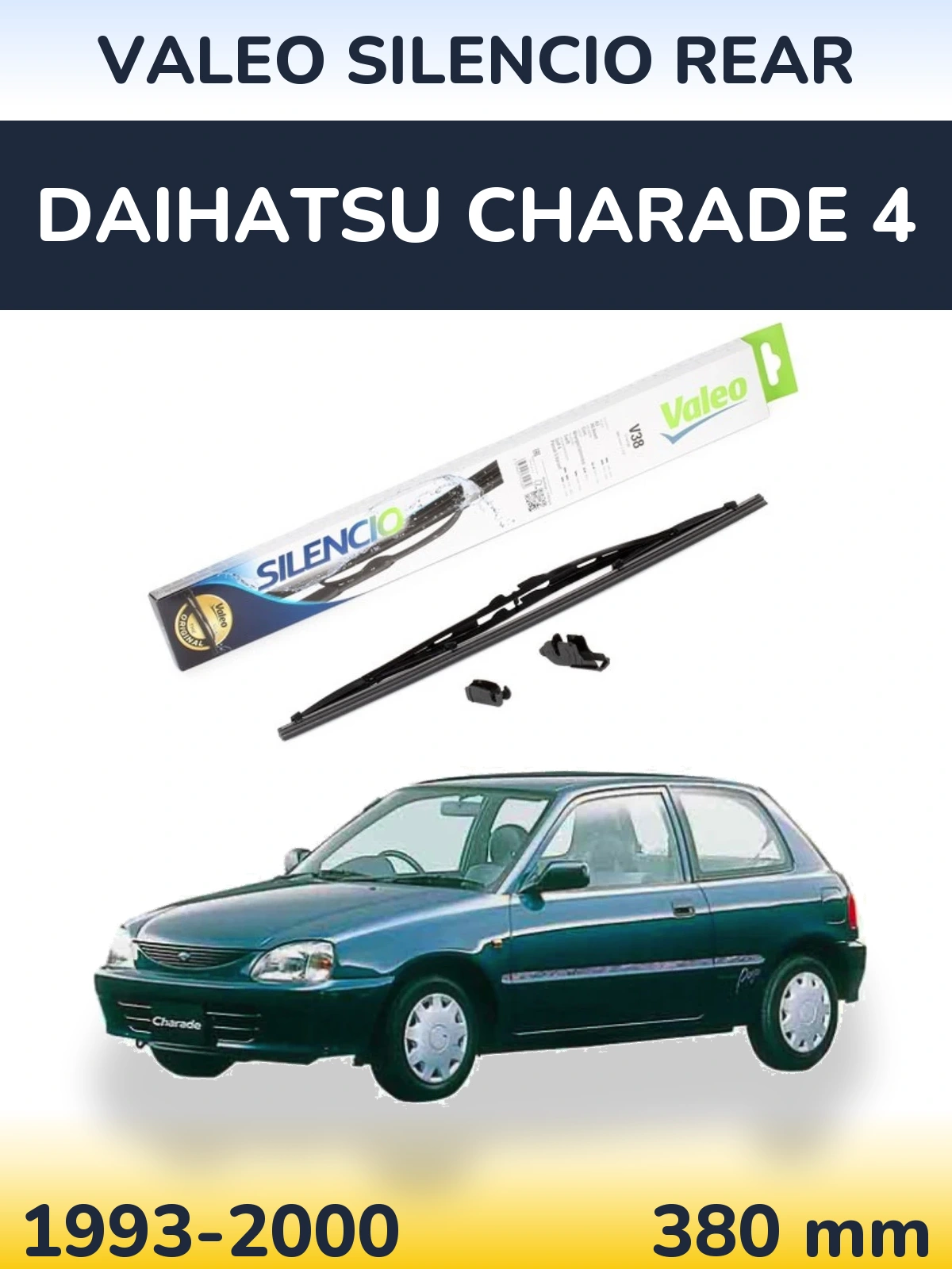 Задня щітка Valeo Silencio Rear 380 мм для Daihatsu Charade 4 1993-2000