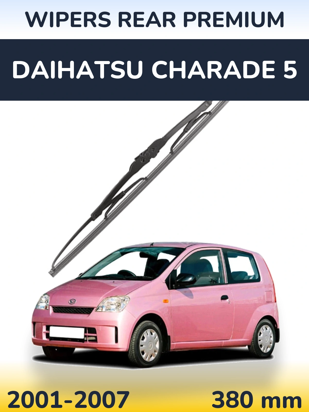 Задний дворник WIPERS REAR PREMIUM 380 мм для Daihatsu Charade 5 2001-2007