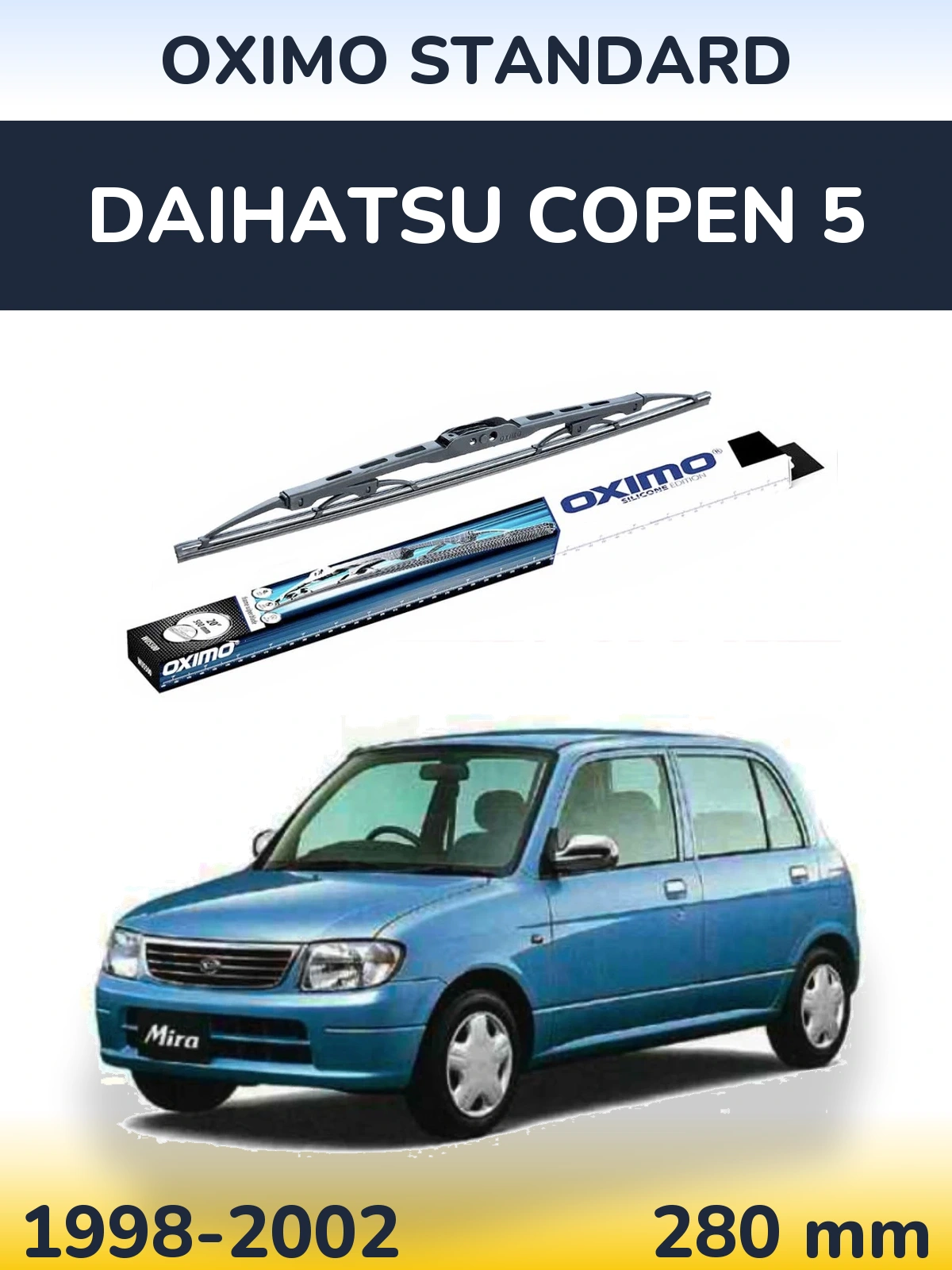 Rear wiper blade Oximo Standard 275 mm for Daihatsu Copen 5 1998-2002