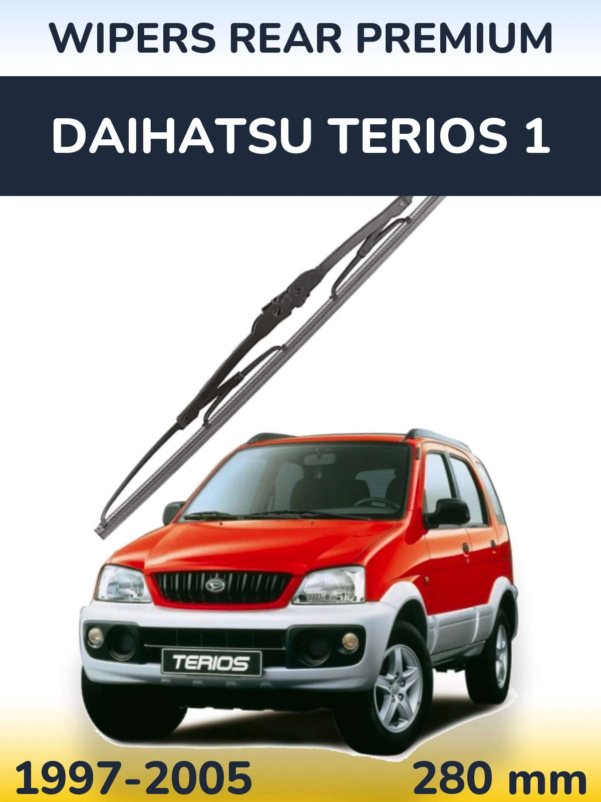 Rear wiper blade WIPERS REAR PREMIUM 280 mm for Daihatsu Terios 1 1997-2005