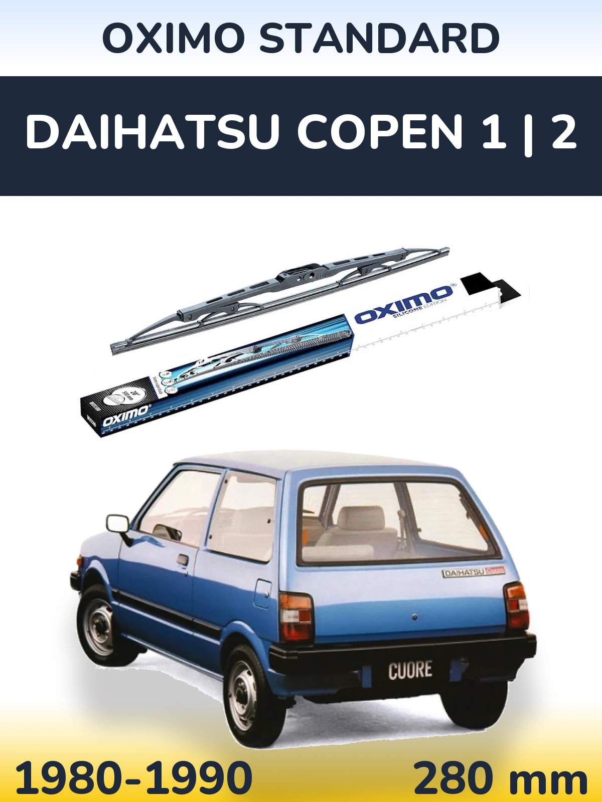 Rear wiper blade Oximo Standard 275 mm for Daihatsu Copen 1 | 2 1980-1990
