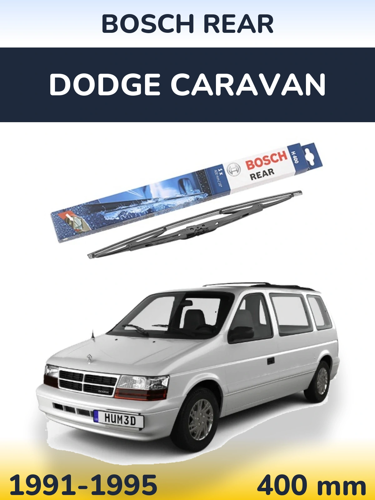 Tylna wycieraczka BOSCH Rear 400 mm do Dodge Caravan 1991-1995